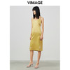 VIMAGE纬漫纪春夏季新款优雅气质吊带露背显瘦印花长裙连衣裙女V1707355 商品缩略图1