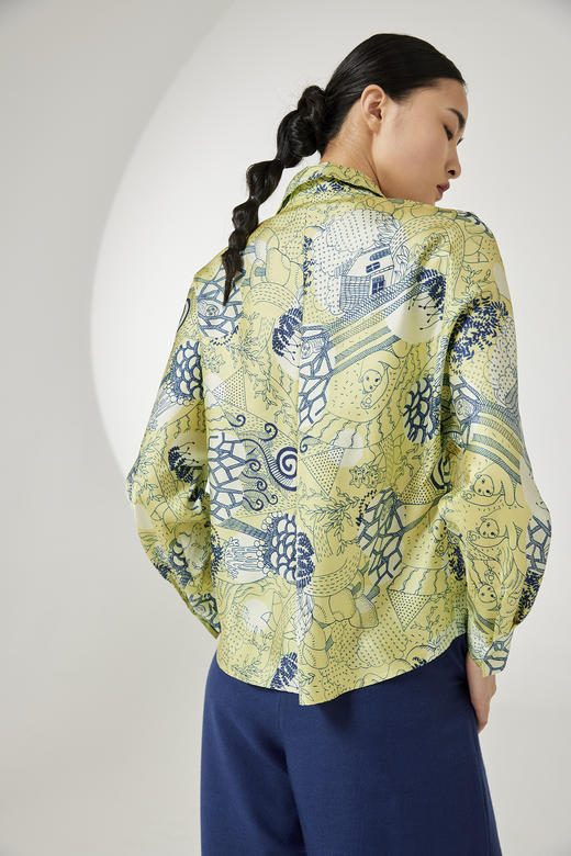 真丝双面印衬衫 SJS94W119W 商品图8