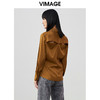 VIMAGE纬漫纪春季新款设计感显瘦收腰短款衬衫上衣女V1709309 商品缩略图4