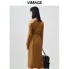 VIMAGE纬漫纪春季新款时尚侧露肩吊带洋气连衣裙V1707309 商品缩略图4