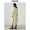 VIMAGE纬漫纪春季新款修身显瘦休闲系腰带风衣女外套V1704303 商品缩略图4