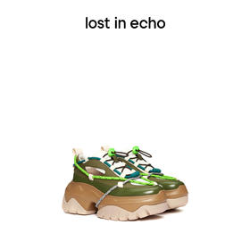 lost in echo 春季鞋子鱼骨厚底增高户外运动鞋老爹鞋女