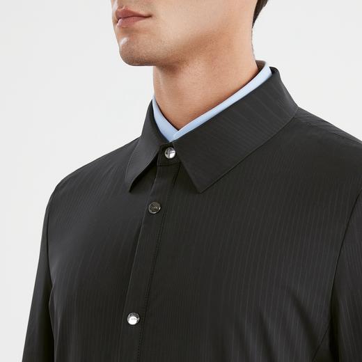 【特价】柒牌夹克外套男春秋新款商务休闲翻领条纹印花长袖茄克衫上衣	122K70120 商品图2