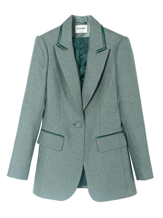 剩S 米思阳2025春季新款时尚通勤OL西装暗格修身显瘦一粒扣外套0205 商品图4