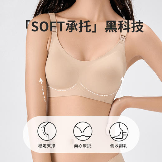 嫚熙哺乳内衣怀孕期专用聚拢防下垂产后舒适孕妇文胸罩女睡觉可穿 商品图1