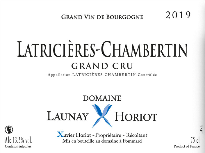 2019 Launay Horiot, Latricieres Chambertin【闪送】（65折）