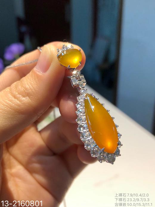 玻璃金翡水滴吊坠 42999【13-2160801】 商品图3