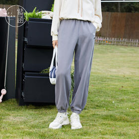 ZIHAN紫涵高腰运动休闲裤女抽绳松紧腰长裤Z2Z01BS204