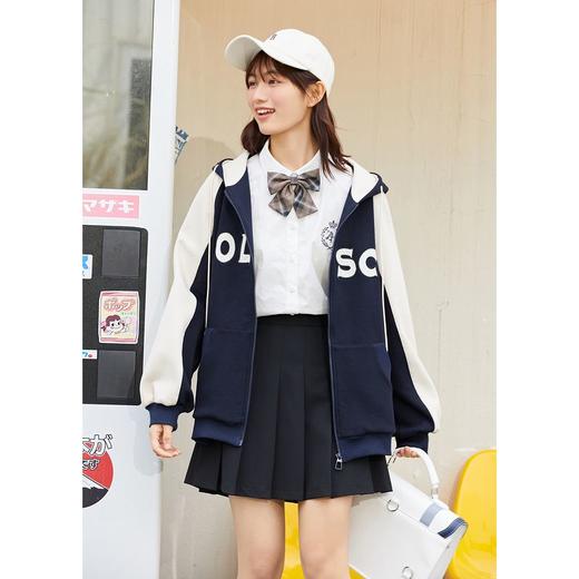 ZIHAN紫涵休闲连帽外套女字母撞色棒球服Z2Z01BS234 商品图1