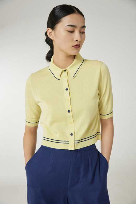 翻领撞色衬衫 SJS94W097K 商品图2