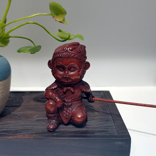 孙悟空°黄杨做旧小摆件 商品图6