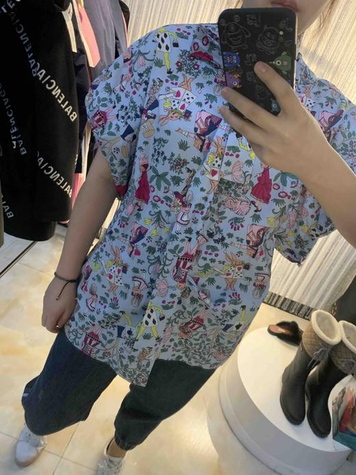 纯棉碎花春纯棉休闲时尚宽松甜美花衬衫C0153 商品图6