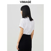 VIMAGE纬漫纪春夏季新款设计感修身短袖小上衣女T恤V1702312 商品缩略图4