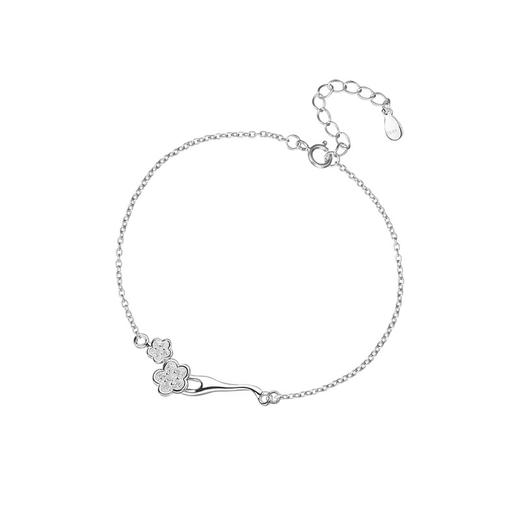 子佩集【桃花枝】S925银文艺可爱清新樱花朵手链【YXS-L561】 商品图4