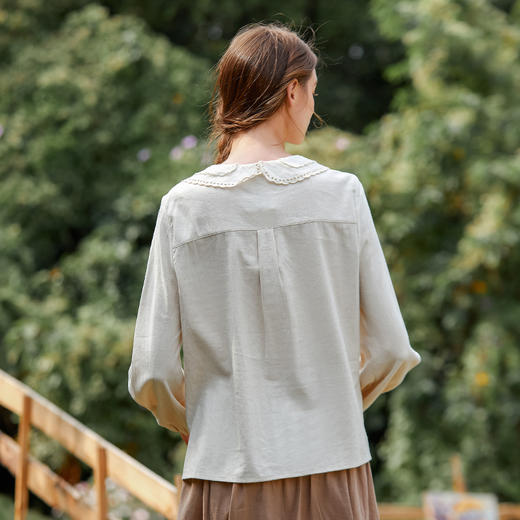 famecoco范可儿洋气春装女衬衫法式别致上衣F221BH008 商品图2