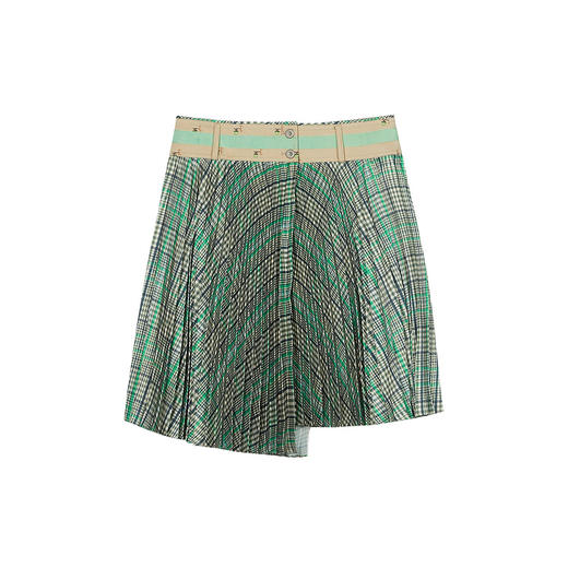 MIIDII谜底2022春新款减龄百褶裙复古学院风格子半身裙221MB0066 商品图4