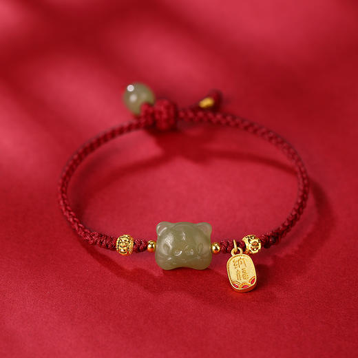 2022虎年和田玉红绳手链新年送礼品年货  CW 商品图5