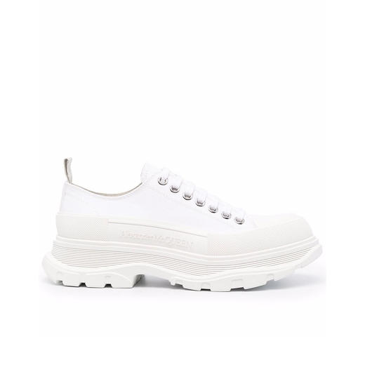 ALEXANDER MCQUEEN 亚历山大.麦昆 男士棉质 Slick Tread 系带低帮休闲运动鞋 白色 604257 W4MV2 9000 商品图0