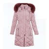 粉色收腰长羽绒服外套 商品缩略图0