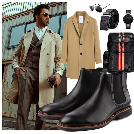 TIMOTHY＆CO．/迪迈奇靴子男靴切尔西靴男士潮流真皮新款短靴 商品图4