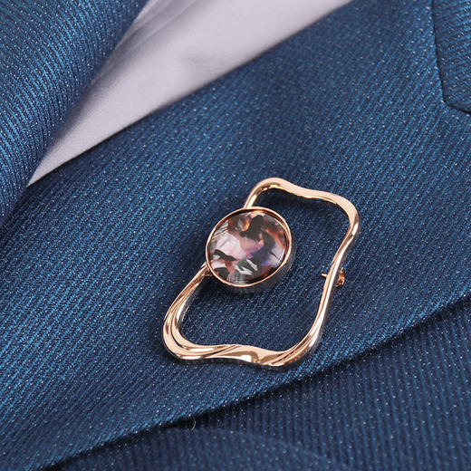 麦克斯菲瑞蓝色中长款设计感气质风衣	mh1f100 商品图2