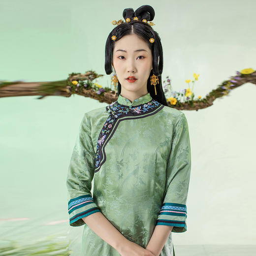 【林栖设计小店】2022春季新品银饰复古女士百搭气质金色长款耳环小众设计 商品图0