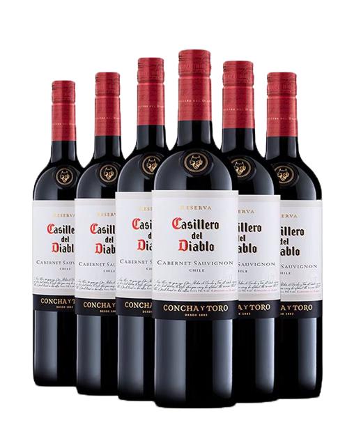 （六支装）[智利进口]干露 红魔鬼赤霞珠干红 葡萄酒 750ml/瓶 商品图0
