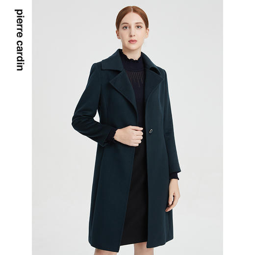皮尔卡丹女装大衣高级感羊绒中长款商务通勤毛呢外套P1414C1978G2 商品图1
