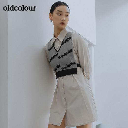 oldcolour2022春季新品商场同款气质长袖连衣裙GO11103627 商品图7