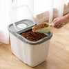 猫粮存放桶密封防潮防霉掀盖狗粮收纳盒15斤零食桶 商品缩略图1