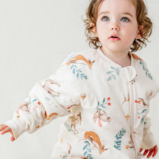 嫚熙小恒星婴儿睡袋恒温春秋冬款可拆卸袖分腿儿童防踢被宝宝睡袋 商品图5