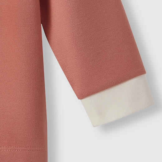 EMXEE官方嫚熙宝宝衣服秋冬装德绒羊毛恒温新生婴儿连体衣保暖衣-H 商品图3