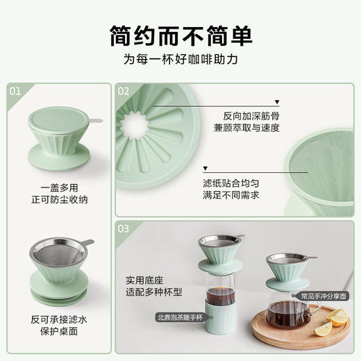 北鼎手冲咖啡壶器具冷萃咖啡滤杯套装挂耳家用细嘴壶 商品图2