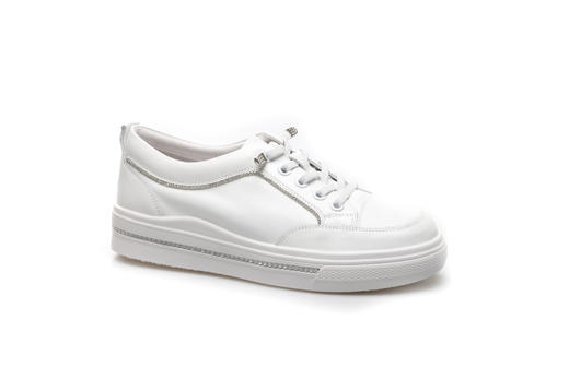 豪麟名鞋奥莱迪嘉女装牛皮革潮搭小白鞋DJXXO21WX208白色  原价1460元 商品图0