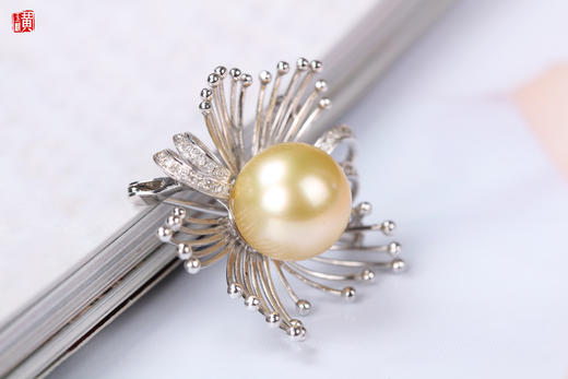 [ 绽 ]  南洋金珍珠吊坠胸针两用款 商品图3