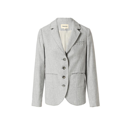 Famecoco范可儿灰色休闲西装外套女小个子春秋款西服F221AW004 商品图5