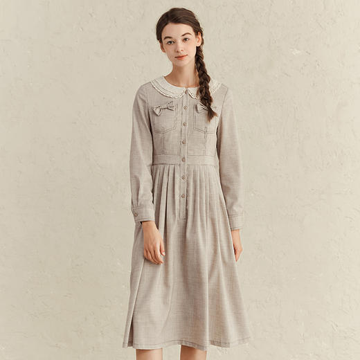 Famecoco范可儿少女连衣裙春秋季超甜美气质长裙F221FA010 商品图2