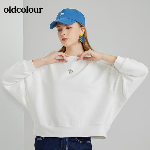 oldcolour欧珂2022春新款商场同款长袖T恤卫衣套头衫O11023120 商品图1