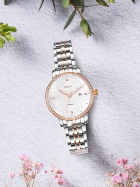 飞亚达花语系列女士机械腕表别致小圆盘精钢表带吊牌价2980元现售价2533元