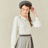 Famecoco范可儿灯笼袖女上衣春装娃娃领衬衫F221BA012 商品缩略图1