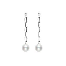 美裕 【锦瑟】银925淡水珍珠耳钉 9-10mm白 104967