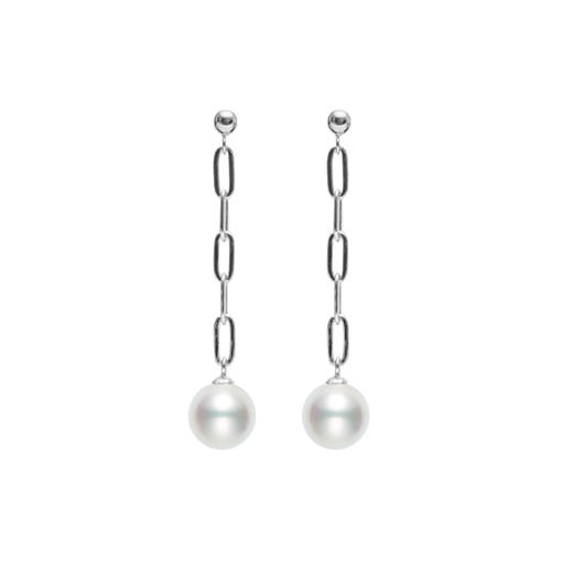 美裕 【锦瑟】银925淡水珍珠耳钉 9-10mm白 104967 商品图0