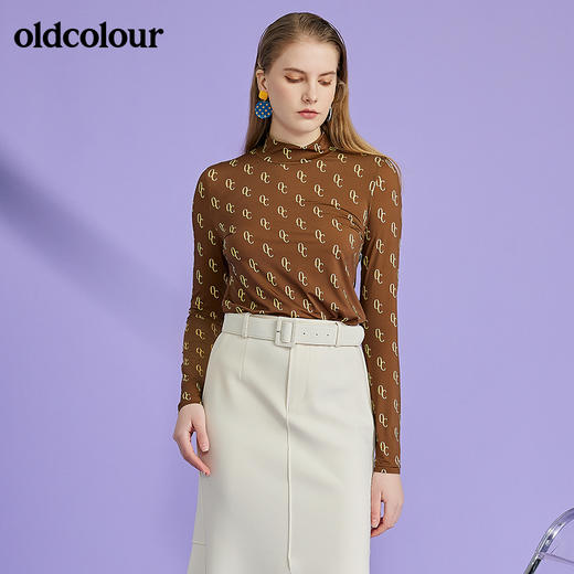 oldcolour欧珂春秋新款时尚长袖T恤套头衫打底衫O11023113 商品图3