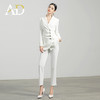 AD白色西装套装女秋冬两件套设计感褶皱西服外套通勤简约职业装 商品缩略图2