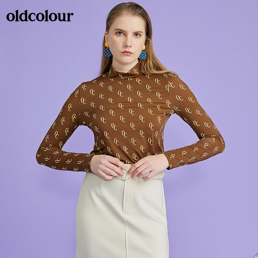 oldcolour欧珂春秋新款时尚长袖T恤套头衫打底衫O11023113 商品图0