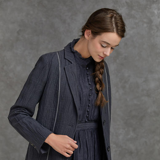 Famecoco范可儿休闲西装外套女高级感女神范小西服F221AB002 商品图2