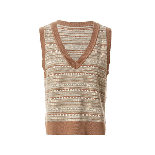 famecoco范可儿小香风女士马甲春日系叠穿针织背心F221CA010 商品图5