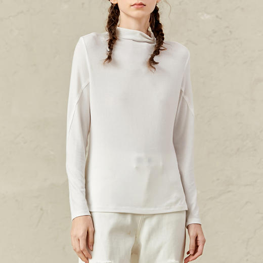 famecoco范可儿半高领打底衫女ins超火内搭上衣F221BB009 商品图2