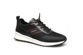 豪麟名鞋奥莱迪嘉男装牛皮革/织物动感休闲鞋DJWTO21MX202黑色  原价1660元