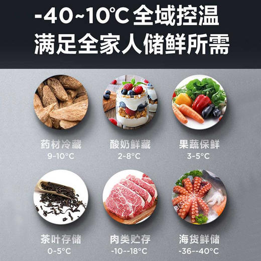 美的冰柜家用无需除霜一级能效冷藏冷冻柜商用保鲜母乳超低温零下40度100/143升 商品图5